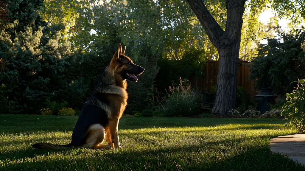 dog sitting 